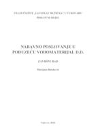 prikaz prve stranice dokumenta NABAVNO POSLOVANJE U PODUZEĆU VODOMATERIJAL D.D.