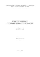 prikaz prve stranice dokumenta FIZIOTERAPIJA U PEDIJATRIJISKOJ ONKOLOGIJI