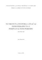 prikaz prve stranice dokumenta NUTRITIVNA POTPORA I ZNAČAJ FIZIOTERAPEUTA U PERINATALNOM PERIODU