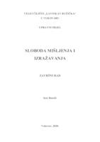 prikaz prve stranice dokumenta SLOBODA MIŠLJENJA I IZRAŽAVANJA