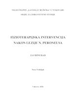 prikaz prve stranice dokumenta FIZIOTERAPIJSKA INTERVENCIJA NAKON LEZIJE N. PERONEUSA