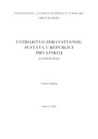 prikaz prve stranice dokumenta USTROJSTVO ZDRAVSTVENOG SUSTAVA U REPUBLICI HRVATSKOJ