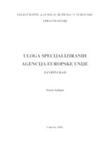 prikaz prve stranice dokumenta ULOGA SPECIJALIZIRANIH AGENCIJA EUROPSKE UNIJE