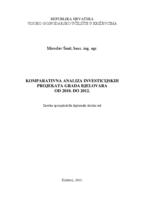 prikaz prve stranice dokumenta KOMPARATIVNA ANALIZA INVESTICIJSKIH  PROJEKATA GRADA BJELOVARA OD 2010. DO 2012.