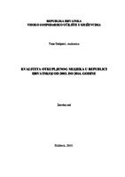 prikaz prve stranice dokumenta KVALITETA OTKUPLJENOG MLIJEKA U REPUBLICI HRVATSKOJ OD 2003. DO 2014.
