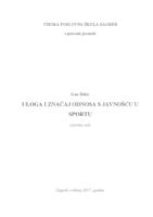 prikaz prve stranice dokumenta ULOGA I ZNAČAJ ODNOSA S JAVNOŠĆU U SPORTU