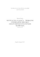 prikaz prve stranice dokumenta MOTIVACIJA GLASAČA – MORALNO UTEMELJENE ODLUKE I ODGOVORNOSTI POLITIČKIH KAMPANJA