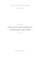 prikaz prve stranice dokumenta UTJECAJ SOLARNE ENERGIJE NA GOSPODARSTVO HRVATSKE