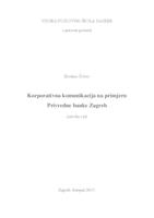prikaz prve stranice dokumenta KORPORATIVNA KOMUNIKACIJA NA PRIMJERU PRIVREDNE BANKE ZAGREB