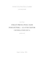 prikaz prve stranice dokumenta STRAST PREMA POSLU KOD PODUZETNIKA – GLAVNI FAKTOR USPJEHA PODUZEĆA