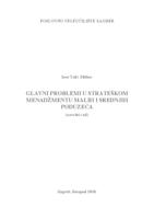 prikaz prve stranice dokumenta GLAVNI PROBLEMI U STRATEŠKOM MENADŽMENTU MALIH I SREDNJIH PODUZEĆA