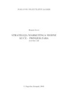 prikaz prve stranice dokumenta STRATEGIJA MARKETINGA MODNE KUĆE -  PRIMJER ZARA