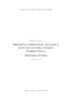 prikaz prve stranice dokumenta PRIMJENA PORTFOLIO ANALIZE U KONCEPCIJI STRATEŠKOG MARKETINGA - PRIMJER STYRIA