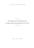 prikaz prve stranice dokumenta NEVERBALNA KOMUNIKACIJA ODABRANIH EUROPSKIH POLITIČARA