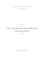 prikaz prve stranice dokumenta ULOGA NEFORMALNE KOMUNIKACIJE U ORGANIZACIJAMA