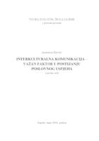 prikaz prve stranice dokumenta Interkulturalna komunikacija - važan faktor u postizanju poslovnog uspjeha