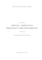 prikaz prve stranice dokumenta APPLE INC. - JEDNOSTAVNA TEHNOLOGIJA I VRHUNSKI MARKETING