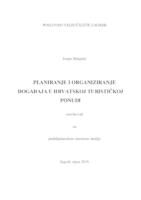 prikaz prve stranice dokumenta PLANIRANJE I ORGANIZIRANJE DOGAĐAJA U HRVATSKOJ TURISTIČKOJ PONUDI