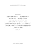 prikaz prve stranice dokumenta ZEMLJA PORIJEKLA INOVATIVNOG PROIZVODA – PREDNOST ILI NEDOSTATAK PLASMANU NA MEĐUNARODNO TRŽIŠTE NA PRIMJERU INOVATIVNOG HRVATSKOG PROIZVODA „ROTO RAŠPA“