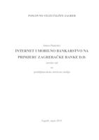 prikaz prve stranice dokumenta INTERNET I MOBILNO BANKARSTVO NA PRIMJERU ZAGREBAČKE BANKE D.D.