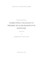 prikaz prve stranice dokumenta MARKETINŠKA STRATEGIJA NA PRIMJERU RYANAIR ZRAKOPLOVNE KOMPANIJE