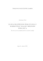 prikaz prve stranice dokumenta ULOGA FRANŠIZNOG POSLOVANJA U MARKETINGU MALIH I SREDNJIH PODUZEĆA