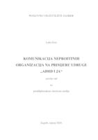 prikaz prve stranice dokumenta KOMUNIKACIJA NEPROFITNIH ORGANIZACIJA NA PRIMJERU UDRUGE „ADHD I JA“