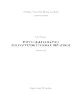 prikaz prve stranice dokumenta POTENCIJALI ZA RAZVOJ ZDRAVSTVENOG TURIZMA U HRVATSKOJ