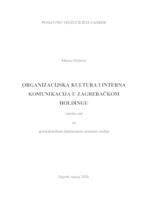 prikaz prve stranice dokumenta ORGANIZACIJSKA KULTURA I INTERNA KOMUNIKACIJA U ZAGREBAČKOM HOLDINGU