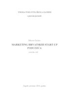 prikaz prve stranice dokumenta MARKETING HRVATSKIH START-UP PODUZEĆA 