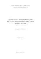 prikaz prve stranice dokumenta Važnost uloge medicinske sestre u edukaciji adolescenata o prevenciji šećerne bolesti