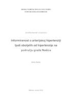 prikaz prve stranice dokumenta Informiranost o arterijskoj hipertenziji oboljelih od hipertenzije na području grada Našica