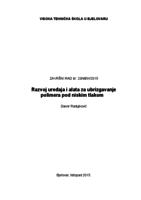 prikaz prve stranice dokumenta Razvoj uređaja i alata za ubrizagavanje polimera pod niskim tlakom