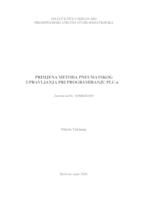 prikaz prve stranice dokumenta Primjena metoda pneumatskog upravljanja pri programiranju PLC-a