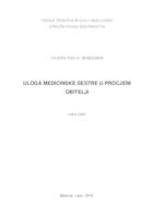 prikaz prve stranice dokumenta Uloga medicinske sestre u procjeni obitelji