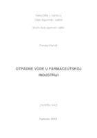 prikaz prve stranice dokumenta Otpadne vode u farmaceutskoj industriji