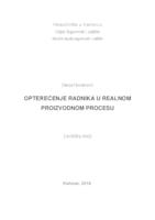 prikaz prve stranice dokumenta Opterećenje radnika u realnom proizvodnom procesu