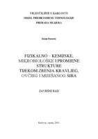 prikaz prve stranice dokumenta Fizikalno - kemijske, mikrobiološke i promjene strukture tijekom zrenja kravljeg, ovčjeg i miješanog sira