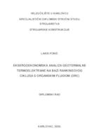 prikaz prve stranice dokumenta EKSERGOEKONOMSKA ANALIZA GEOTERMALNE TERMOELEKTRANE NA BAZI RANKINEOVOG CIKLUSA S ORGANSKIM FLUIDOM 