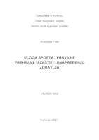 prikaz prve stranice dokumenta ULOGA SPORTA I PRAVILNE PREHRANE U ZAŠTITI I UNAPREĐENJU ZDRAVLJA