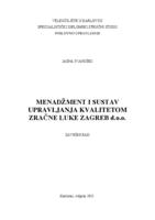 prikaz prve stranice dokumenta Menadžment i sustav upravljanja kvalitetom Zračne luke Zagreb d.o.o.