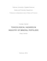 prikaz prve stranice dokumenta Toksikološke opasnosti u industriji mineralnih gnojiva