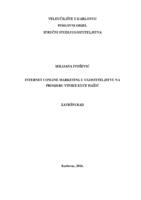 prikaz prve stranice dokumenta Internet i online marketing u ugostiteljstvu na primjeru vinske kuće Hažić