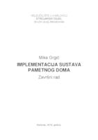 prikaz prve stranice dokumenta Implementacija sustava pametnog doma