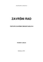 prikaz prve stranice dokumenta Postupci završne obrade dijelova