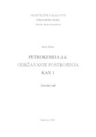 prikaz prve stranice dokumenta Petrokemija d.d. održavanje postrojenja KAN 1