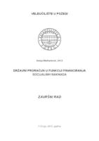 prikaz prve stranice dokumenta DRŽAVNI PRORAČUN U FUNKCIJI FINANCIRANJA SOCIJALNIH NAKNADA