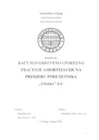 prikaz prve stranice dokumenta RAČUNOVODSTVENO I POREZNO PRAĆENJE AMORTIZACIJE NA PRIMJERU PODUZETNIKA "Zdenka" d.d.