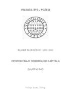 prikaz prve stranice dokumenta OPOREZIVANJE DOHOTKA OD KAPITALA