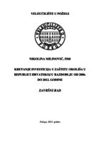 prikaz prve stranice dokumenta KRETANJE INVESTICIJA U ZAŠTITU OKOLIŠA U REPUBLICI HRVATSKOJ U RAZDOBLJU OD 2006. DO 2012. GODINE